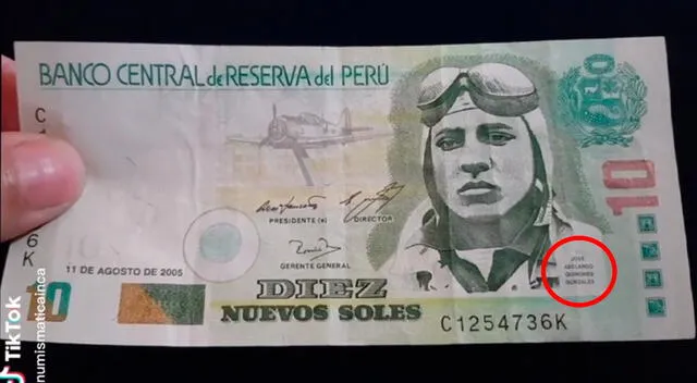 billete de 10 soles de 1991
