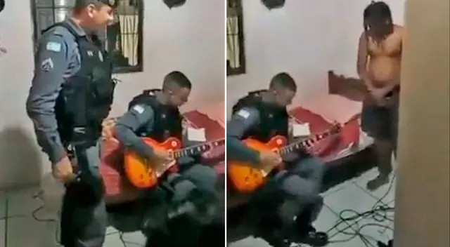 Un operativo policial terminó con un pequeño concierto de rock, o al menos eso se puede ver en un video de TikTok. Un operativo policial terminó con un pequeño concierto de rock, o al menos eso se puede ver en un video de TikTok.