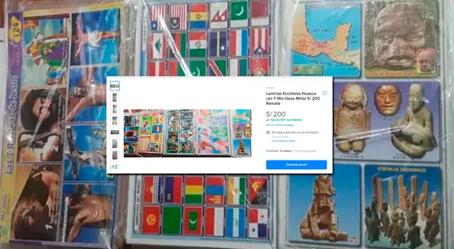 ¡Directo en la infancia! Peruano pone en venta miles de láminas Huascarán a cómodo precio