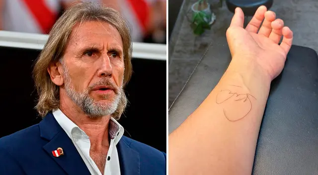 Un joven se tatuó la firma de Ricardo Gareca en el brazo Un joven se tatuó la firma de Ricardo Gareca en el brazo