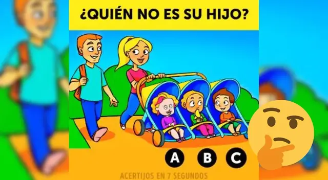 ¿Quién no es su hijo? Analiza y responde este misterioso acertijo visual ¿Quién no es su hijo? Analiza y responde este misterioso acertijo visual