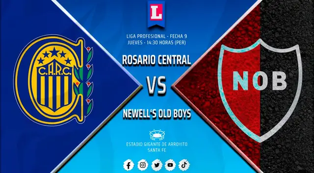 Rosario Central recibe a Newell's Old Boys por la Liga Profesional