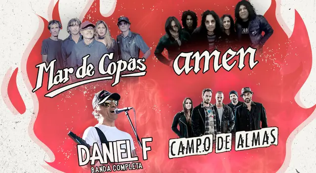 Rock Patrio reunirá a Mar de copas, Amén, Daniel F, Campo de Almas y Aliados.