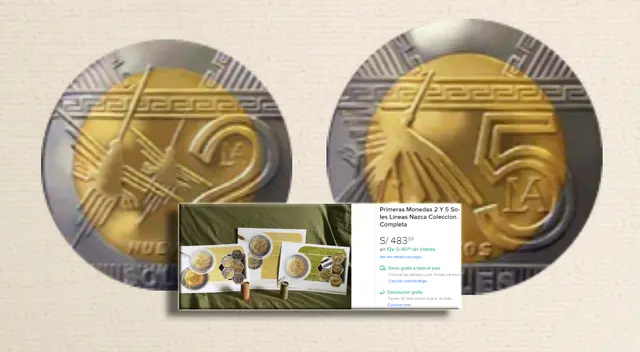 Colección de monedas de 2 y 5 soles con las líneas de Nazca costarían hasta 500 soles Colección de monedas de 2 y 5 soles con las líneas de Nazca costarían hasta 500 soles