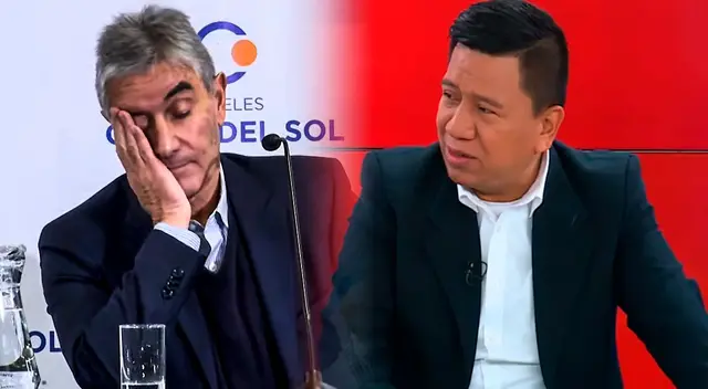 Juan Carlos Oblitas incómodo con Silvio Valencia Juan Carlos Oblitas incómodo con Silvio Valencia