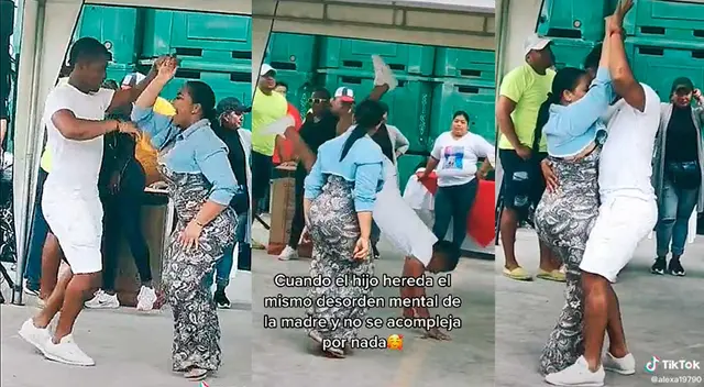 Madre e hijo bailan al ritmo de bachata y sus espectaculares pasos se roban el show. Madre e hijo bailan al ritmo de bachata y sus espectaculares pasos se roban el show.