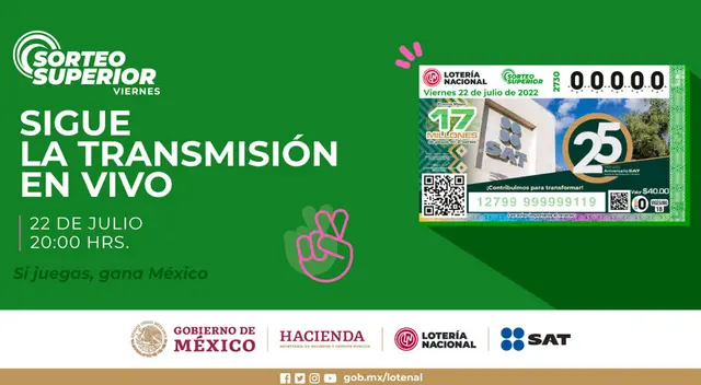 Conoce los número ganadores del Sorteo Superior de la Lotería Nacional