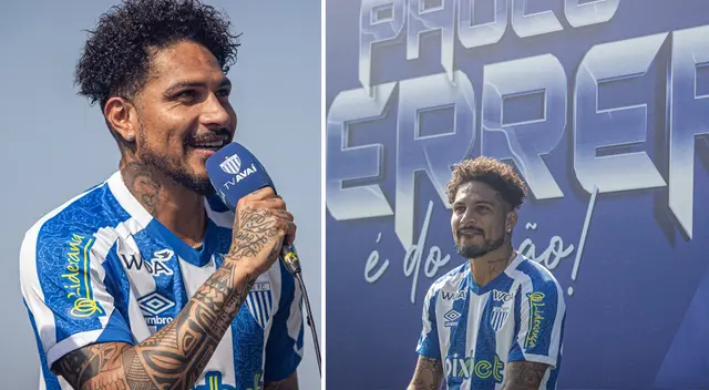Paolo Guerrero en su presentación oficial. Paolo Guerrero en su presentación oficial.