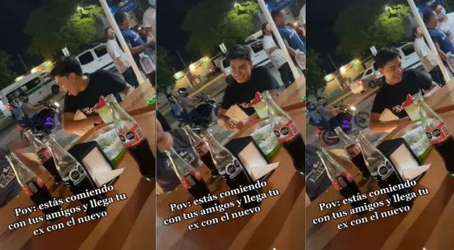¿Ríe para no llorar? Joven tiene sorpresiva reacción al ver a su ex con nueva pareja ¿Ríe para no llorar? Joven tiene sorpresiva reacción al ver a su ex con nueva pareja
