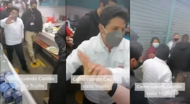 Mujer trolea a Pedro Castillo en mercado de Trujillo: Mujer trolea a Pedro Castillo en mercado de Trujillo: