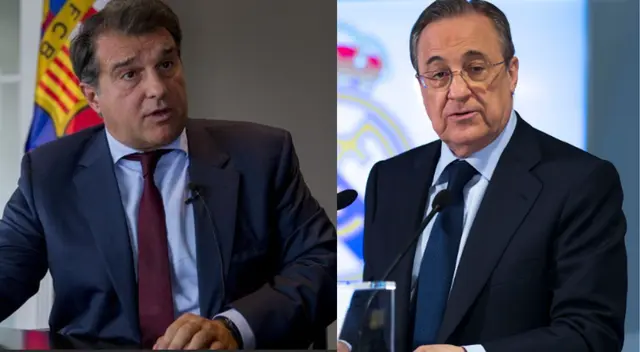 Joan Laporta y Florentino Pérez, presidentes de Barcelona y Real Madrid respectivamente.