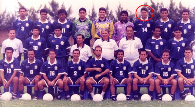  Plantel de Deportivo Pesquero 1996, donde se aprecia a Claudio Pizarro con la número 14. | Foto: Facebook - Miguel Koo Chia.   
