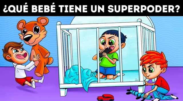 ¿Qué bebé tiene un superpoder? Atrévete a superar el acertijo solo si eres un GENIO único ¿Qué bebé tiene un superpoder? Atrévete a superar el acertijo solo si eres un GENIO único