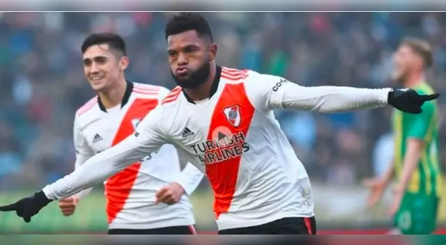 Miguel Borja anotó su primer gol con River Plate