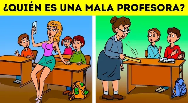 ¿Quién es una mala profesora? Solo un CRACK podrá superar el acertijo visual nivel DIOS