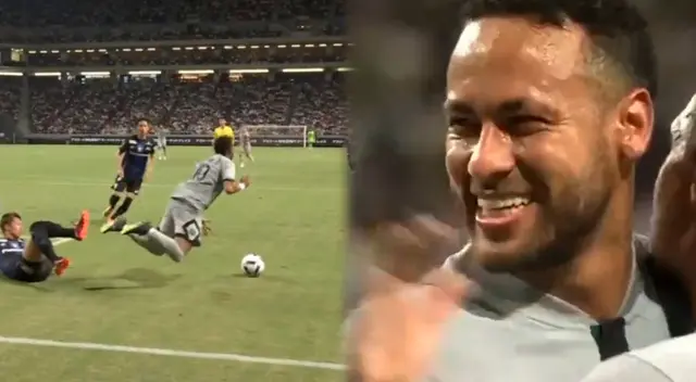 Neymar y un 'piscinazo' en un amistoso jugado en Japón con PSG Neymar y un 'piscinazo' en un amistoso jugado en Japón con PSG
