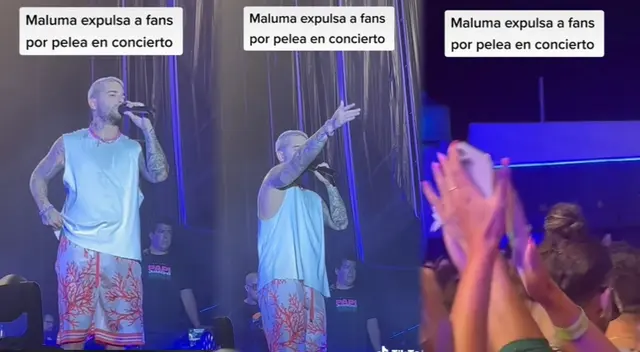 Maluma es aplaudido tras sacar a dos fanáticas que se pelearone en su concierto Maluma es aplaudido tras sacar a dos fanáticas que se pelearone en su concierto