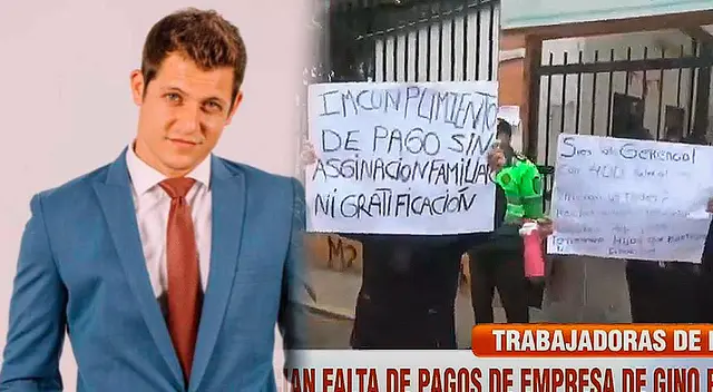 Denuncian a Gino Pesaressi: Trabajadoras de limpieza de su empresa reclaman falta de pagos Denuncian a Gino Pesaressi: Trabajadoras de limpieza de su empresa reclaman falta de pagos