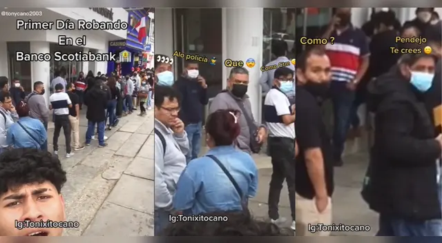 Se viraliza joven que realiza broma pesada en banco Scotiabank