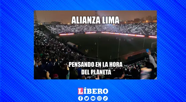 Los hinchas pensaron que el apagón era parte de la hora del planeta.
