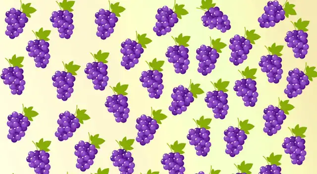 ¿Cuál de estos racimos de uvas es diferente?