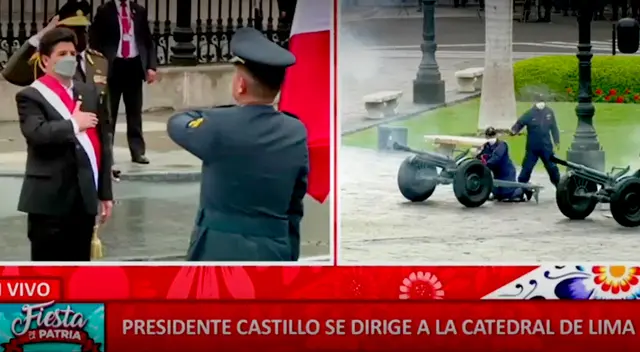 ¡Insólito! Cañón que rendía homenaje a Pedro Castillo se atora. ¡Insólito! Cañón que rendía homenaje a Pedro Castillo se atora.