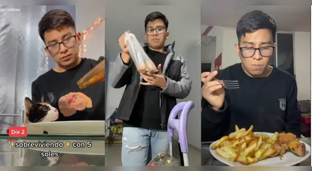 TikToker realiza challenge de cómo alimentarse un día con solo 5 soles TikToker realiza challenge de cómo alimentarse un día con solo 5 soles