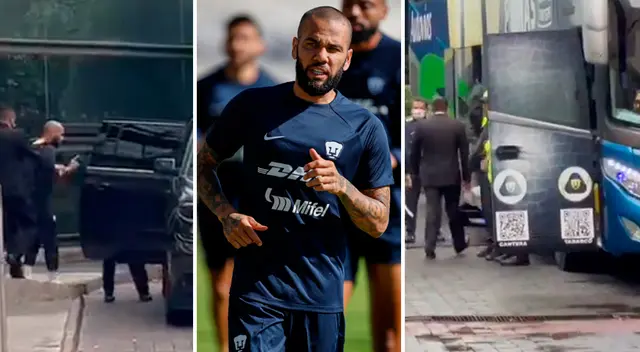Dani Alves rechazó viajar en auto particular y se subió al bus con sus compañeros