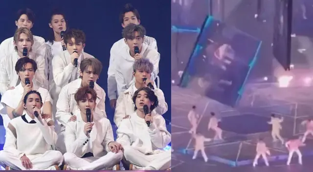 ¡De terror! Pantalla gigante cae sobre dos integrantes de banda Mirror en pleno show