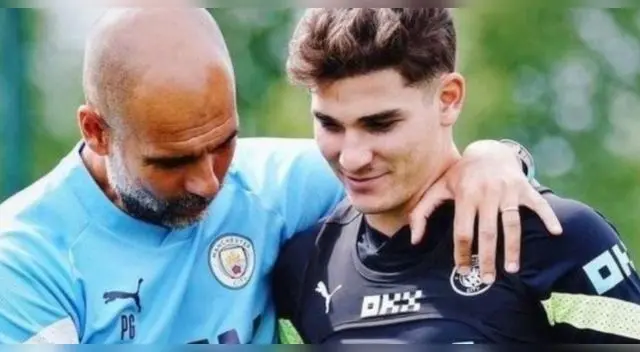 Josep Guardiola elogia a Julián Álvarez