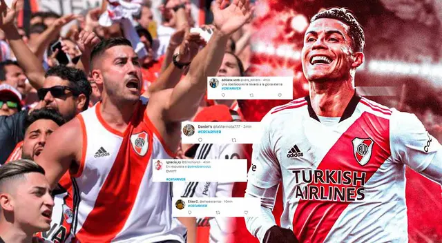 Hinchas de River Plate hacen campaña para fichar a Cristiano Ronaldo Hinchas de River Plate hacen campaña para fichar a Cristiano Ronaldo