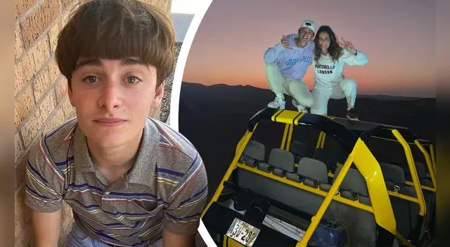 Noah Schnapp visitó las dunas de Ica junto a su madre.
