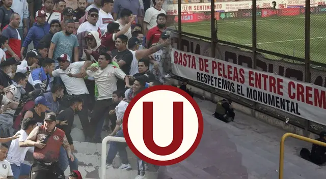 Hinchas de Universitario colocaron banderola para evitar peleas Hinchas de Universitario colocaron banderola para evitar peleas