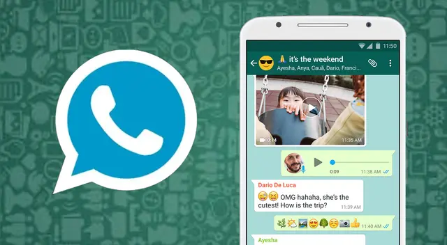 El aplicativo original añadió funciones de WhastApp Plus. El aplicativo original añadió funciones de WhastApp Plus.