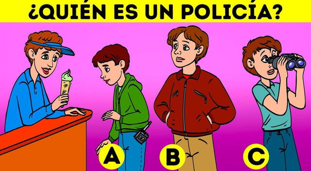 ¿Quién es un policía? Analiza y resuelve este misterioso acertijo visual