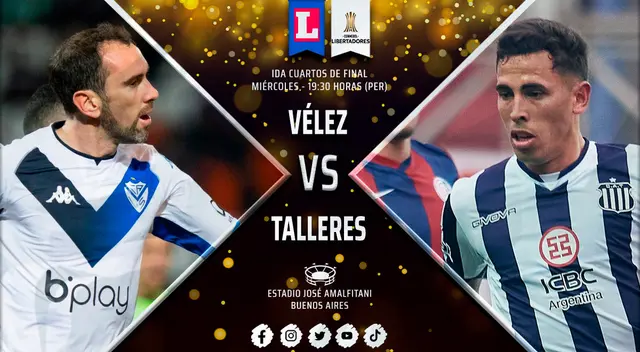 Vélez recibe a Talleres por la ida de los cuartos de final de la Copa Libertadores Vélez recibe a Talleres por la ida de los cuartos de final de la Copa Libertadores