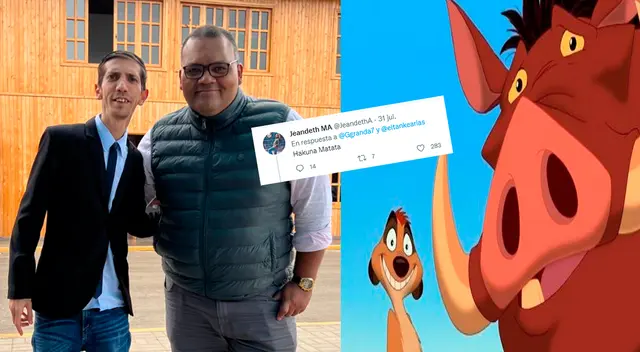 Giancarlo Granda anuncia entrevista con 'Tanque' Arias y usuarios los comparan con Timón y Pumba