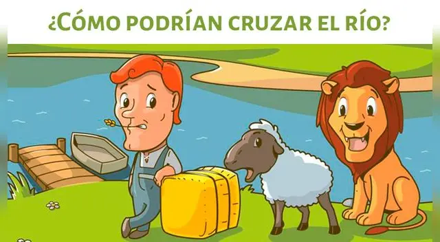 ¿Cómo cruzarán el río? Este acertijo fue hecho por el 5% de personas; tienes 10 segundos