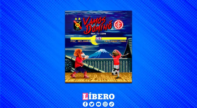 Un poster al estilo de Street Fighter II entusiasmaba a los seguidores de ambos equipos Un poster al estilo de Street Fighter II entusiasmaba a los seguidores de ambos equipos