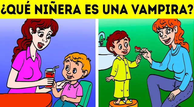 ¿Qué niñera es una vampira? Analiza y responde este misterioso acertijo visual ¿Qué niñera es una vampira? Analiza y responde este misterioso acertijo visual