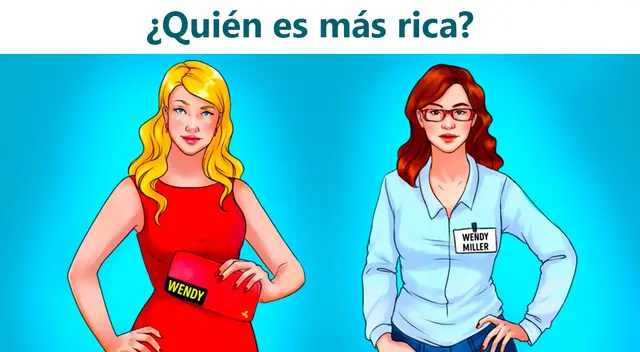 Acertijo: ¿Quién es más rica? Las personas más brillantes lo revelaron; tienes 8 segundos