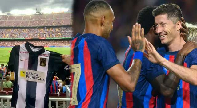 Hincha de Alianza Lima lució su camiseta en el Barcelona vs. Pumas