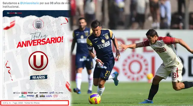 Alianza Lima saludó de manera polémica a Universitario por su aniversario Alianza Lima saludó de manera polémica a Universitario por su aniversario