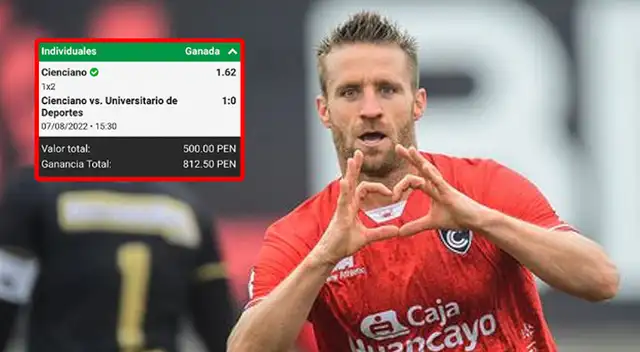 Peruano confió en el triunfo de Cienciano y ganó 812 soles. Peruano confió en el triunfo de Cienciano y ganó 812 soles.