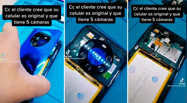 TikTok dejó al descubierto a un joven que quiso alardear de su celular con 5 cámaras falso.