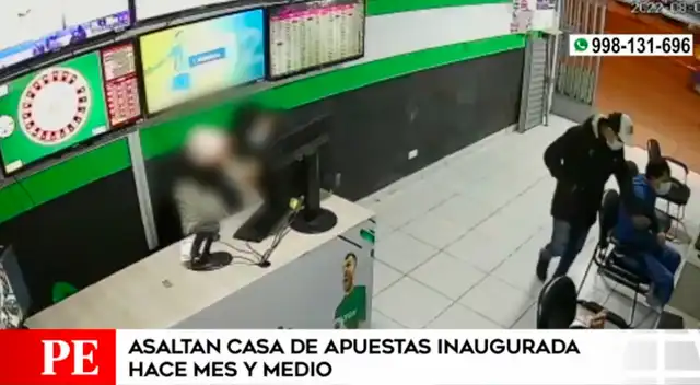 Dos delincuentes asaltan casa de apuestas inaugurada en SJM.