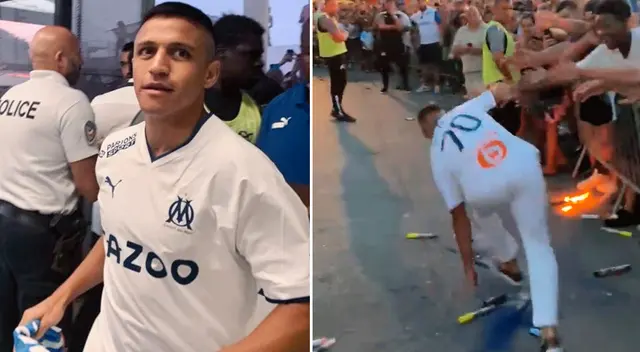 Alexis Sánchez casi sufre accidente en su presentación con la afición del Marsella Alexis Sánchez casi sufre accidente en su presentación con la afición del Marsella