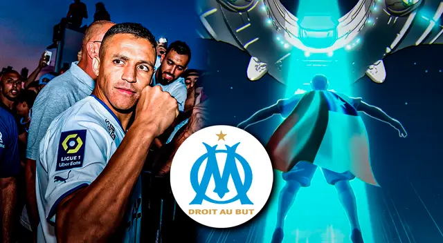 Alexis Sánchez fue presentado como nuevo refuerzo del Olympique con espectacular animación Alexis Sánchez fue presentado como nuevo refuerzo del Olympique con espectacular animación