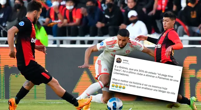 Brasileño menospreció a Melgar a poco de que se lleve el encuentro ante el Internacional Brasileño menospreció a Melgar a poco de que se lleve el encuentro ante el Internacional