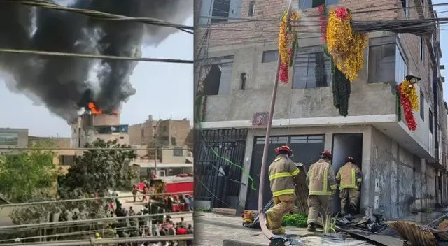 Incendio de grandes proporciones se registró en un almacén de SJL